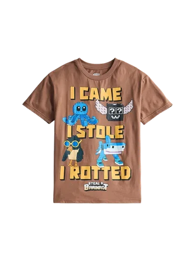 Steal a Brainrot Boys' Short Sleeve Graphic T-Shirt