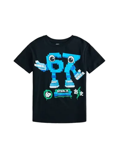 Steal a Brainrot Boys' Short Sleeve Graphic T-Shirt